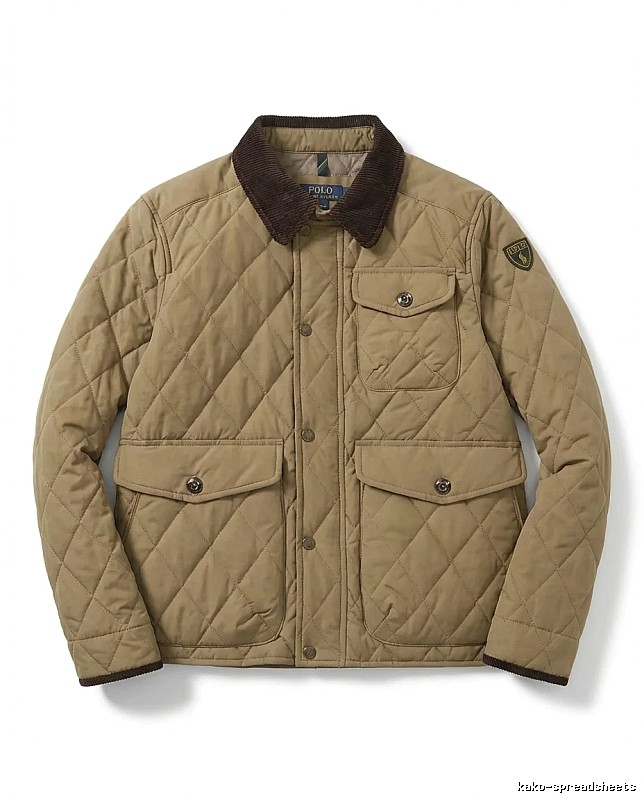 Ralph Lauren quilted retro-style khaki coat