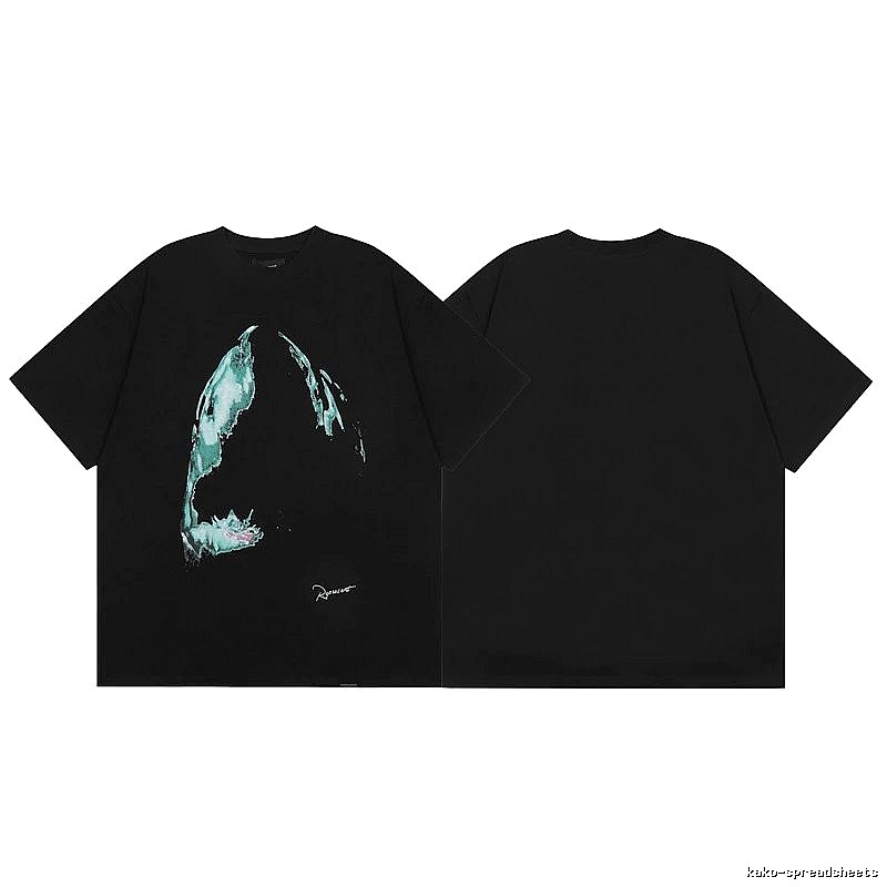 Represent Shark Print High Street Style Black T-Shirt
