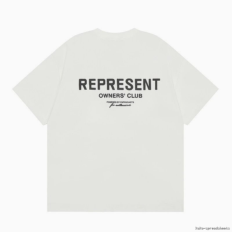 Represent White Style 801 Owners Club T-Shirt Color Pop Logo