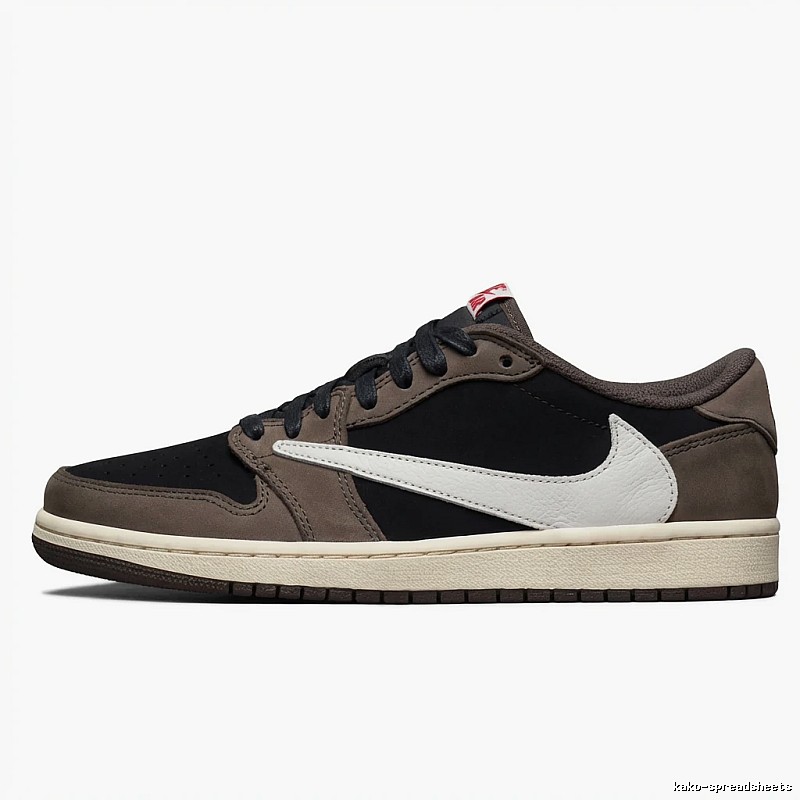 Retro-style black and grey Air Jordan 1 sneakers.