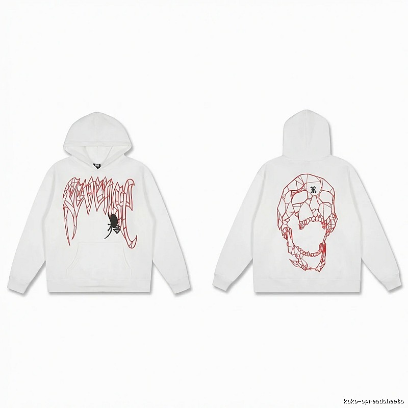 Revenge Skeleton Style White Hoodie