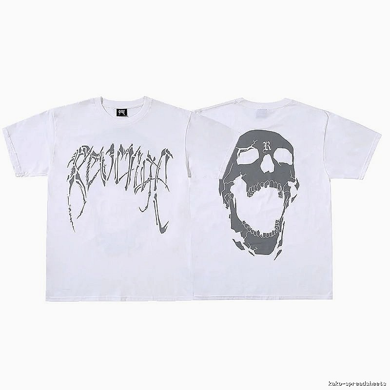Revenge White Skull Graphic T-Shirt Daily Styling