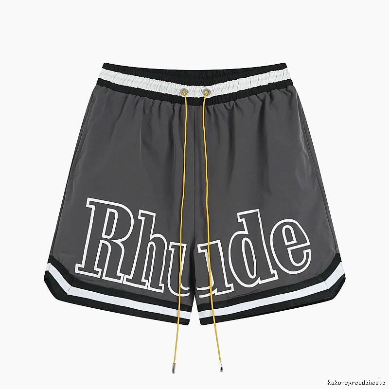 RHUDE letter - style grey shorts
