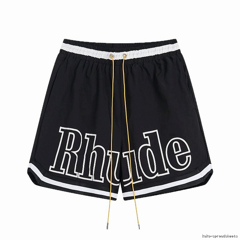 RHUDE lettered sporty shorts