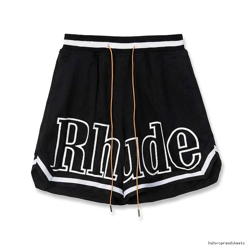 RHUDE sporty black shorts