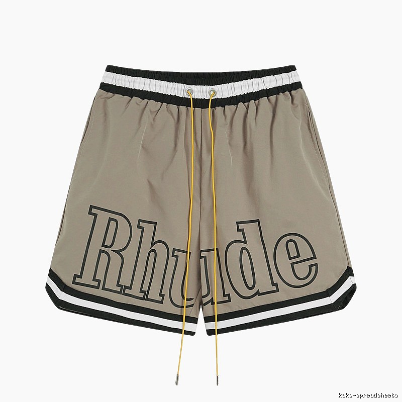 RHUDE sporty khaki shorts