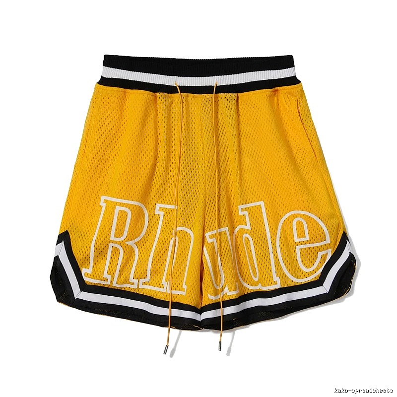 RHUDE sporty yellow shorts