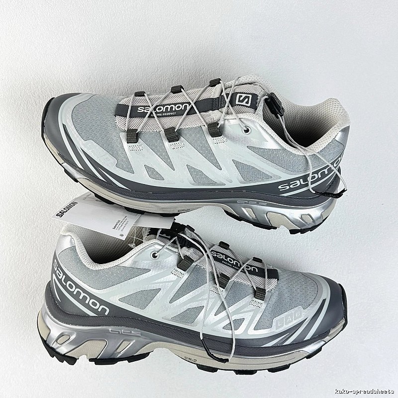 Salomon Gray Trail Sneakers Featuring Treaded Trail Sole