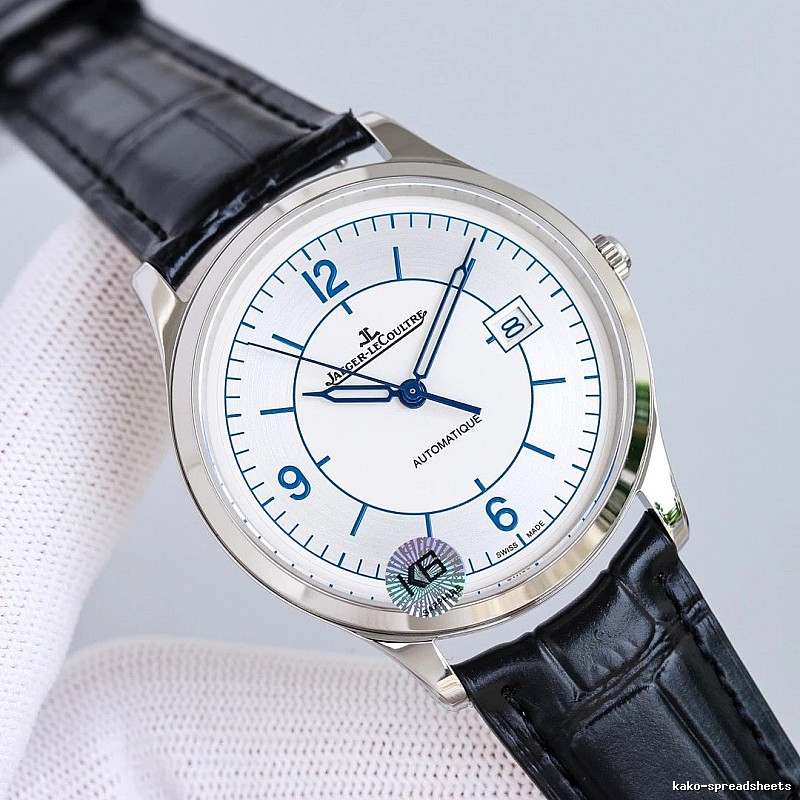 Silver And White Jaeger-LeCoultre Automatic Dress Watch for smart-casual
