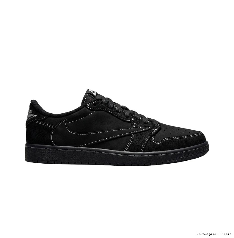 Simple Black Jordan AJ1 Sneakers