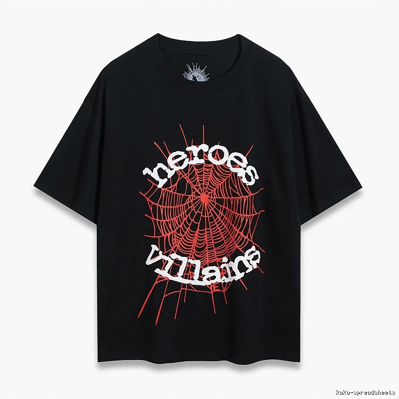 Sp5der Spider Web Style Black T-shirt