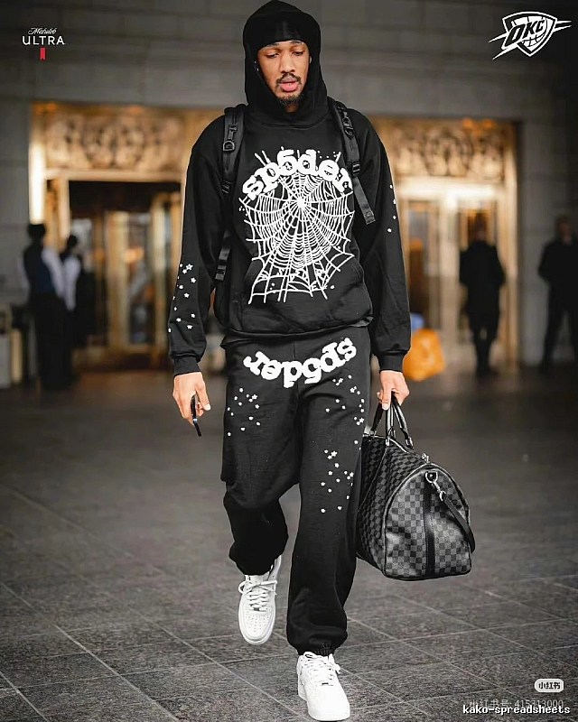 Sp5der Web Graphics Streetwear Sweatpants for casual
