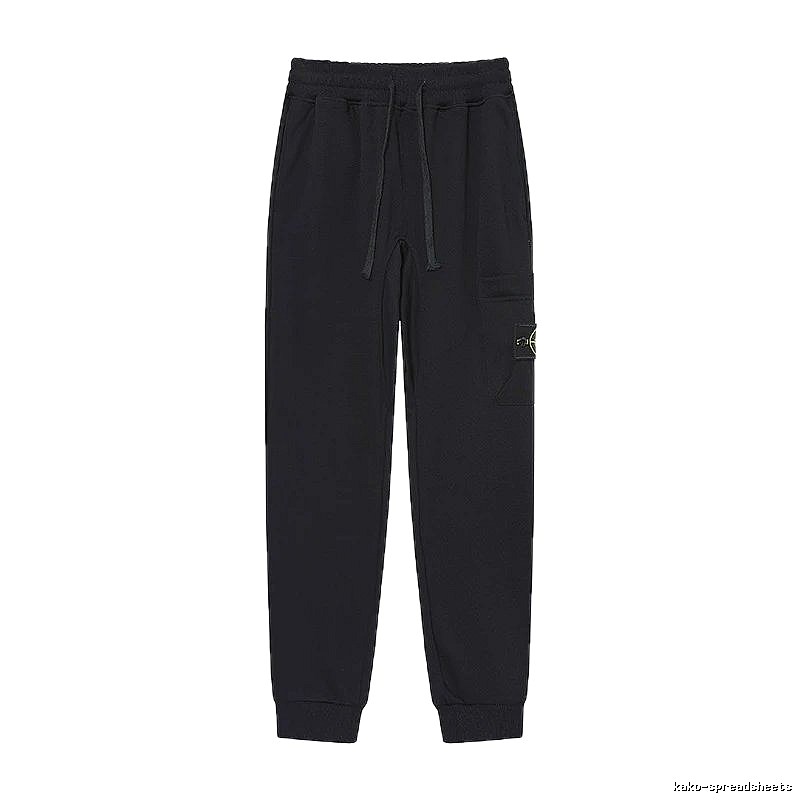 Stone Island Compass Series Street Style Black Sweatpants