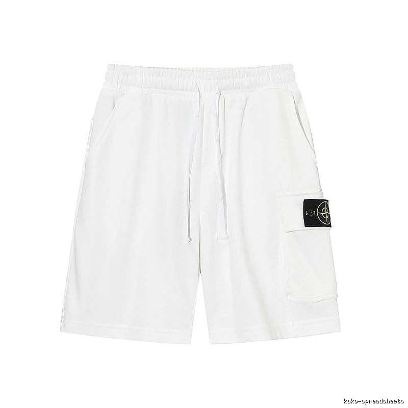 Stone Island Compass Series Workwear Style White Shorts