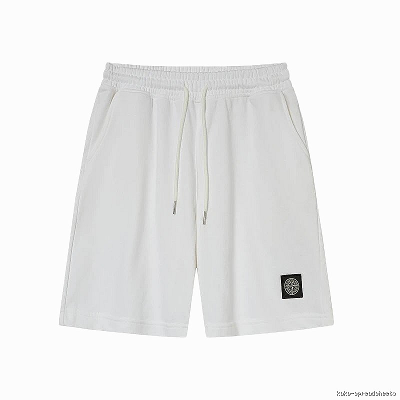 Stone Island Emblem Casual Style White Shorts