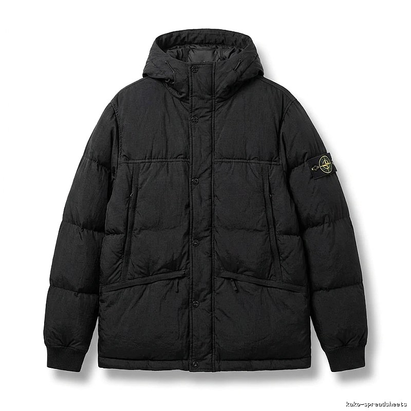 Stone Island functional style black down jacket
