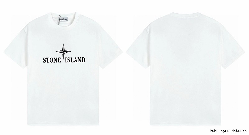 Stone Island Printed Street Style White T-Shirt
