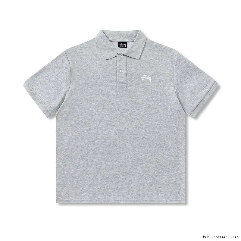 Stussy basic grey Polo shirt