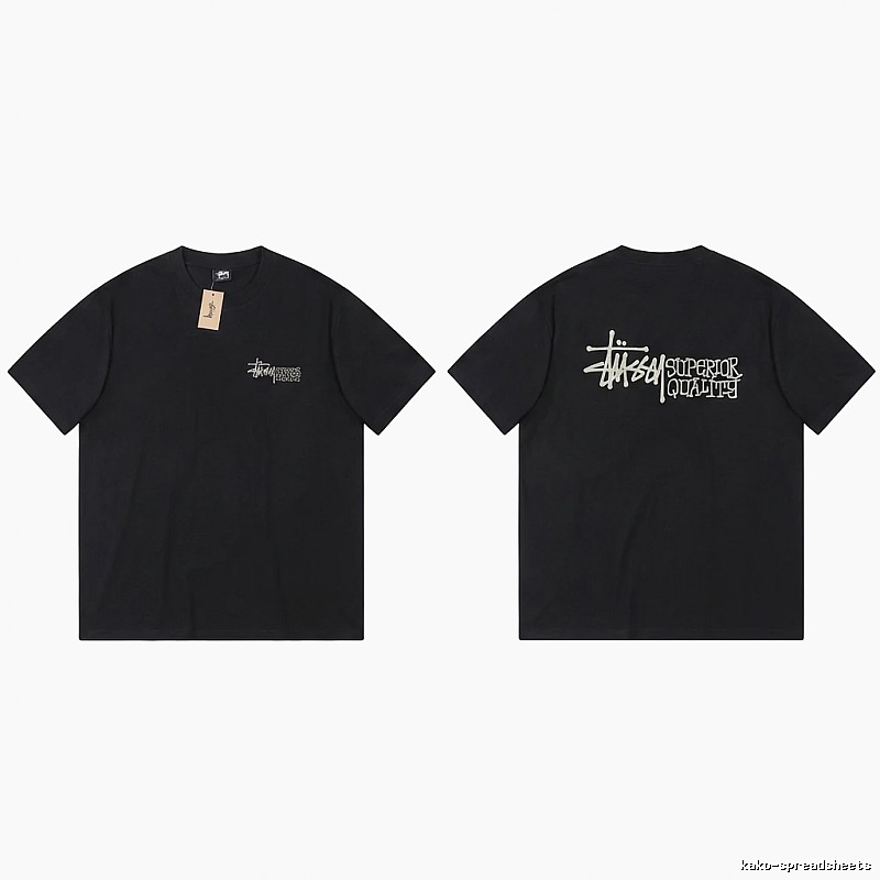 Stussy basic simple style black T-shirt