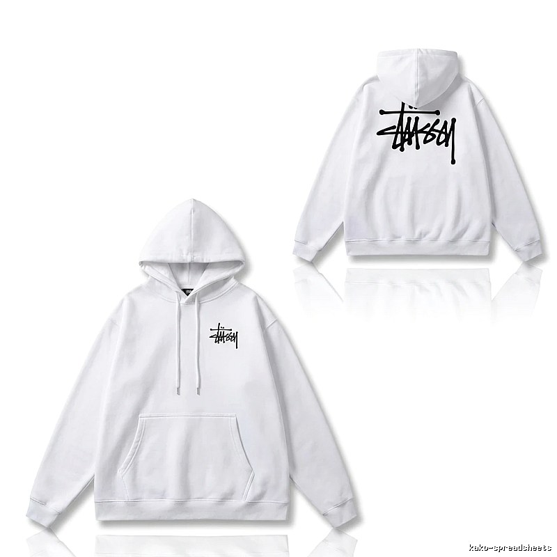Stussy basic style simple white sweatshirt