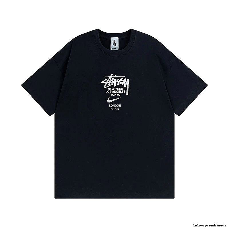 Stussy Black Spider Graphic T-Shirt Downtown Style Logo