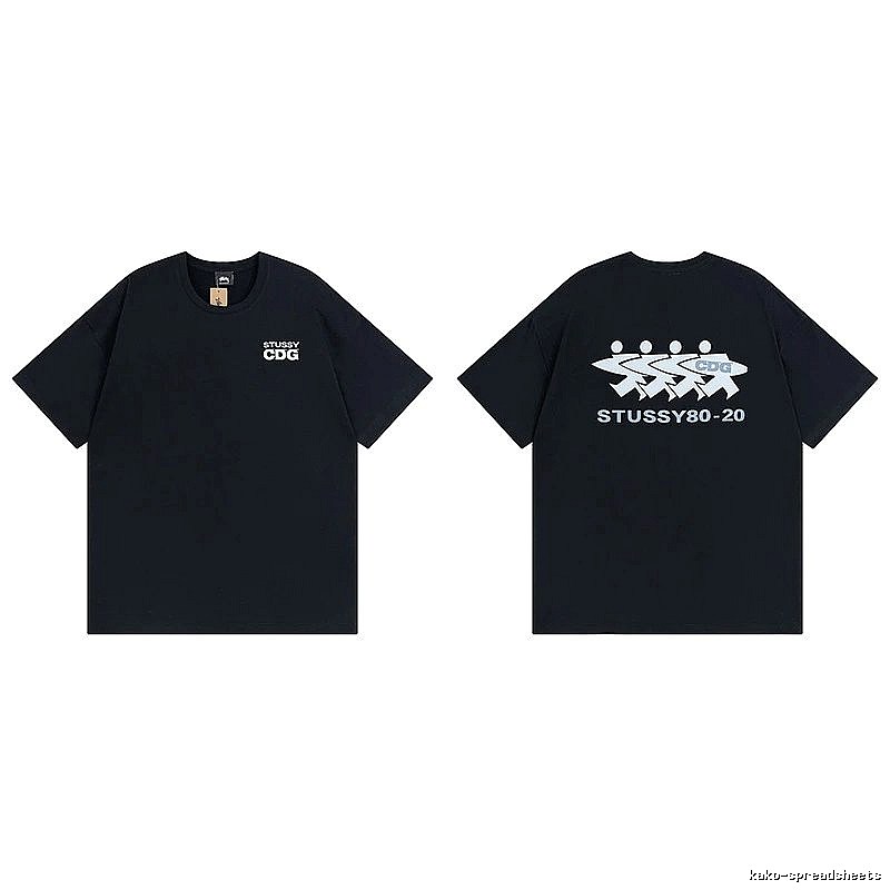 Stussy Black Spider Graphic T-Shirt Modern Fit Logo