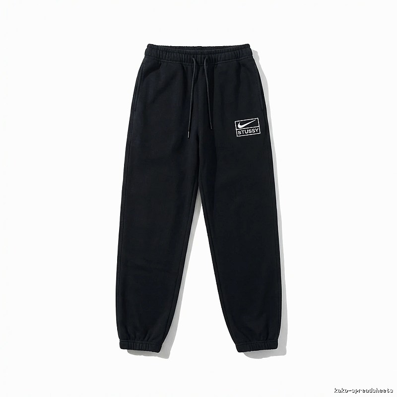 Stussy Co-branded Casual Black Sweatpants