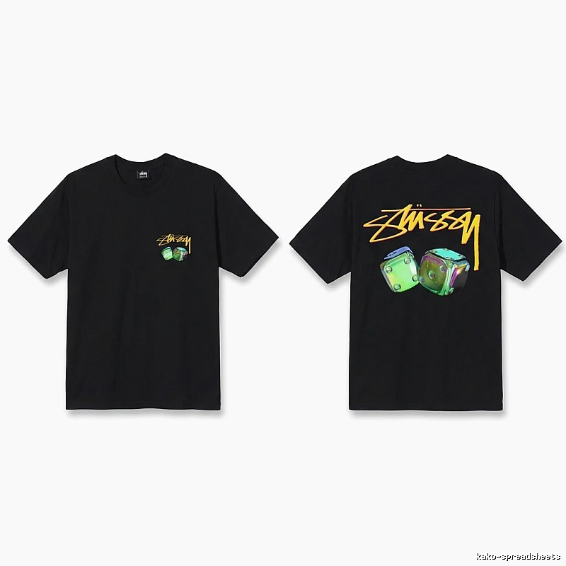 Stussy Dice Print Black T-shirt