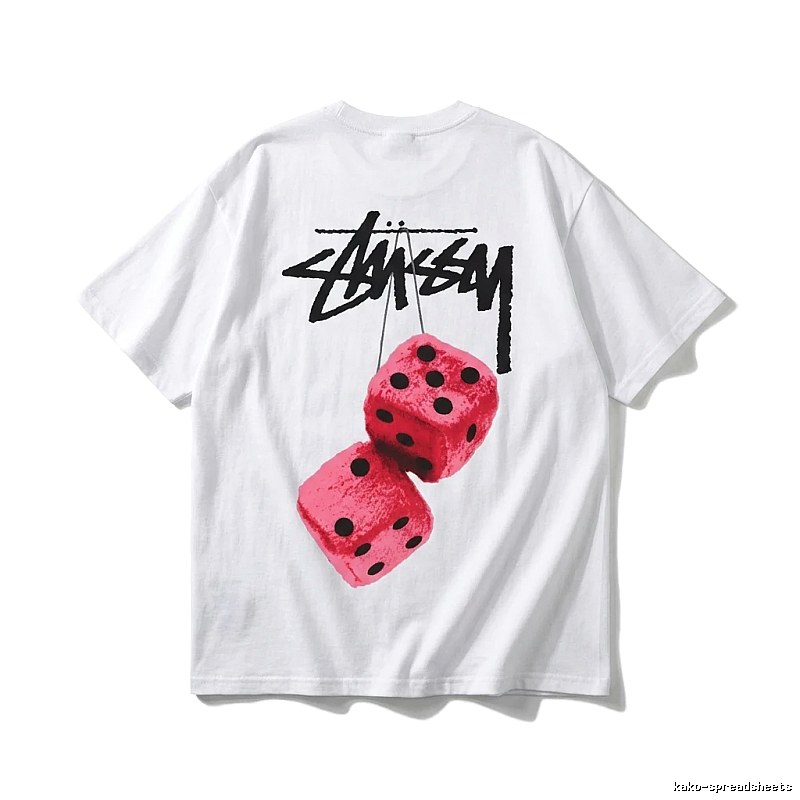 Stussy Dice Print White T-Shirt