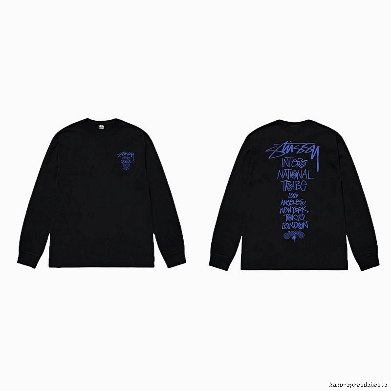 Stussy International Tribal Style Black Long-sleeve