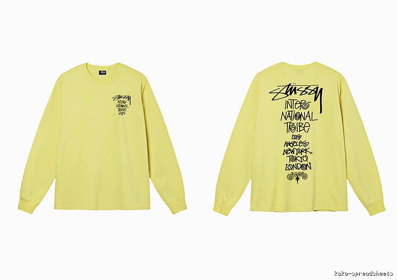 Stussy International Tribal Style Yellow Long-sleeve