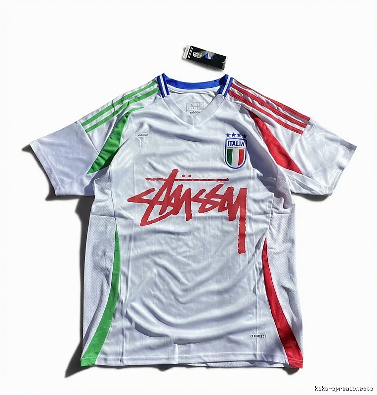 Stussy Italy Team Retro Style White T-shirt
