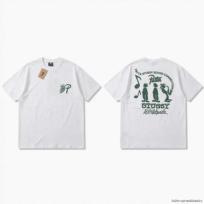 Stussy Music Print White T-shirt