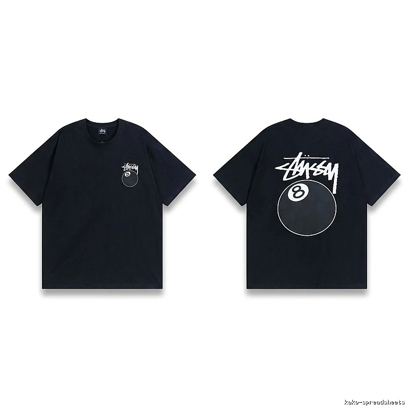 Stussy No.8 Ball Style Black T-shirt