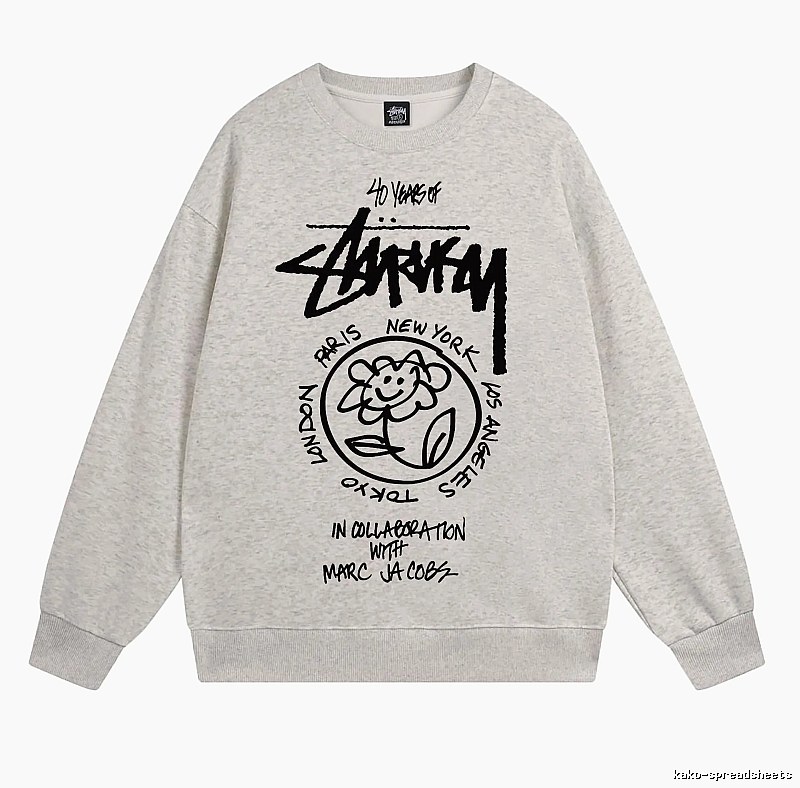 Stussy Oatmeal Style 539 Graphic SweatShirt Smart Casual