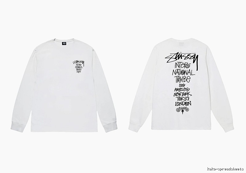 Stussy retro-style white long-sleeved shirt