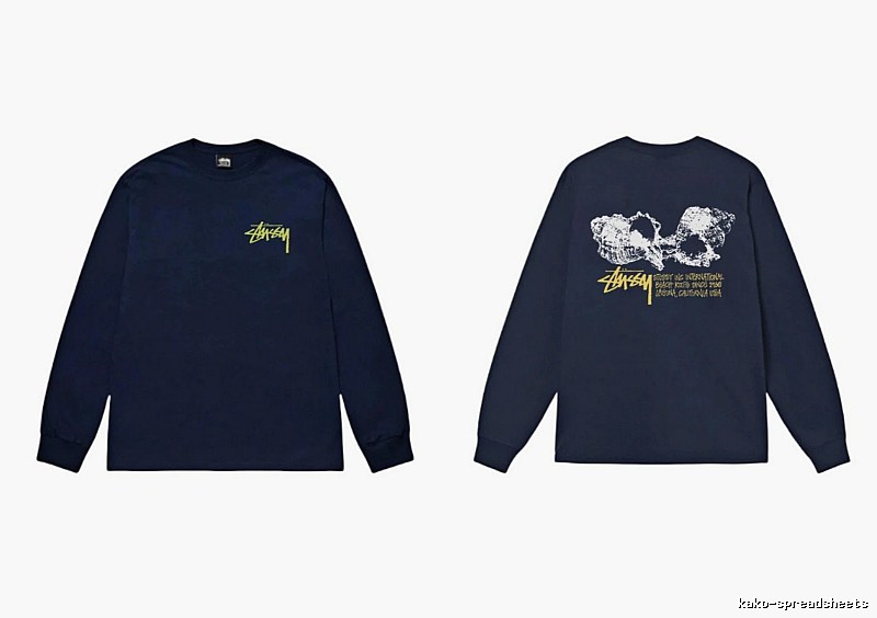 Stussy Skull Print Dark Style Long-sleeve