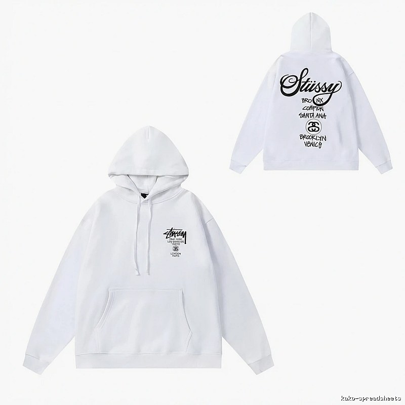 Stussy trendy and cool style white hoodie
