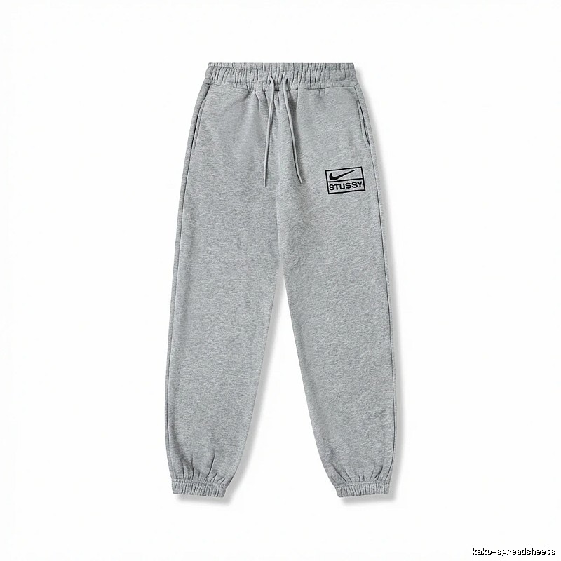 Stussy trendy brand grey casual pants