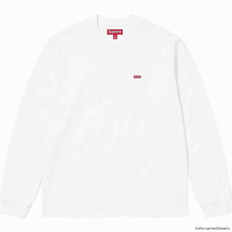 Supreme basic simple white long-sleeve