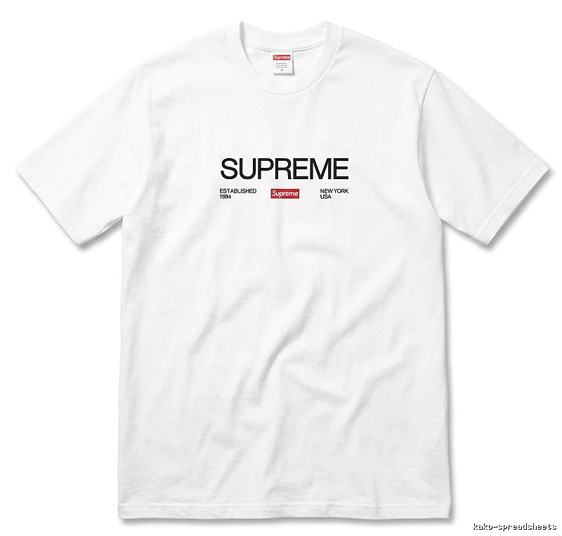 Supreme basic simple white T-shirt