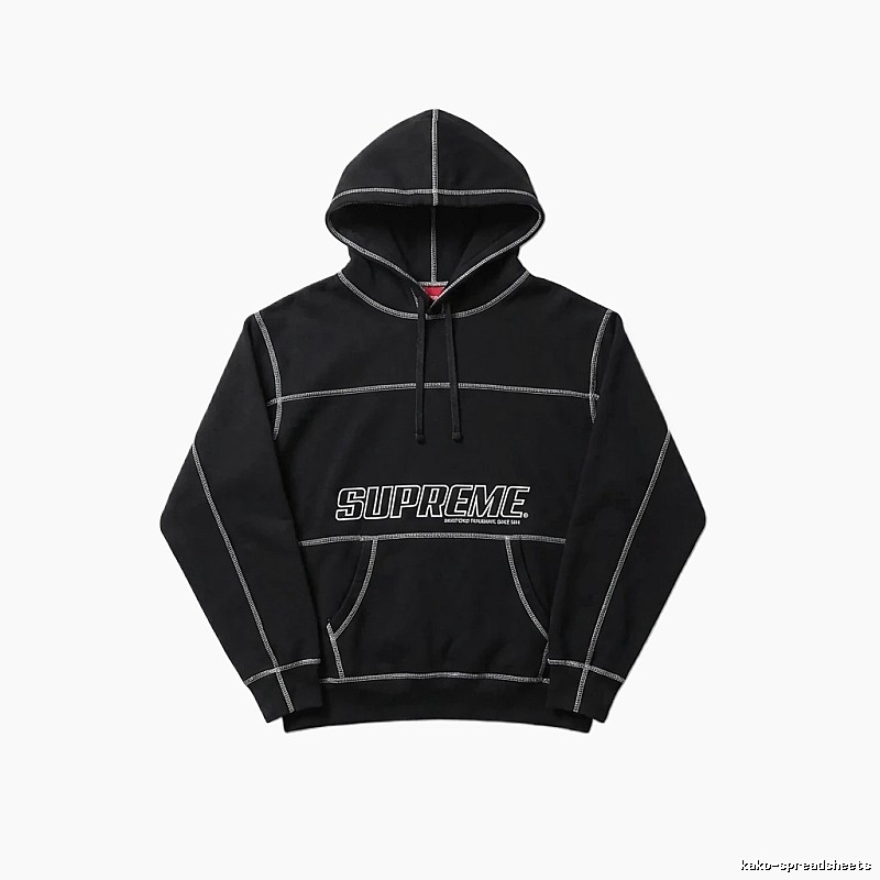 Supreme basic street style black sweatshirt