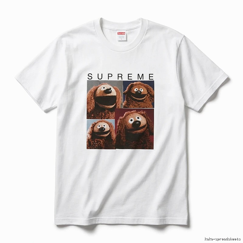 Supreme cartoon print white T-shirt