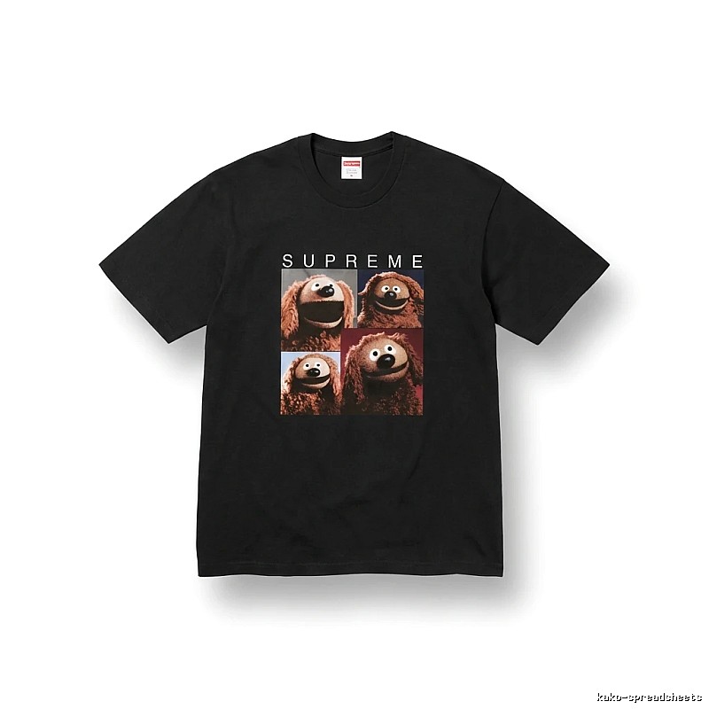 Supreme Cartoon Style Black T-shirt