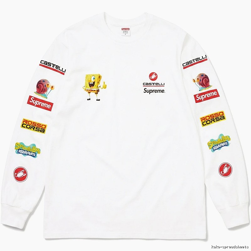 Supreme cartoon trendy white sweatshirt