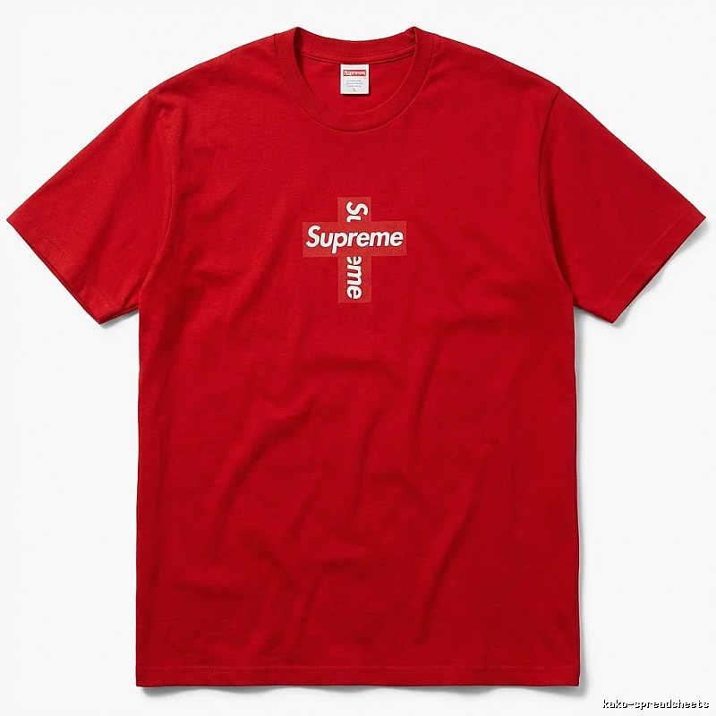 Supreme Cross Simple Style Red Clothes