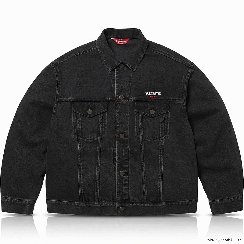 Supreme denim-style black jacket