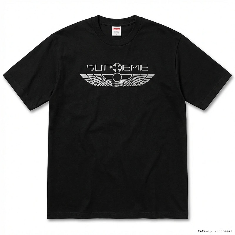 Supreme Flight Series Trendy Cool Black T-shirt