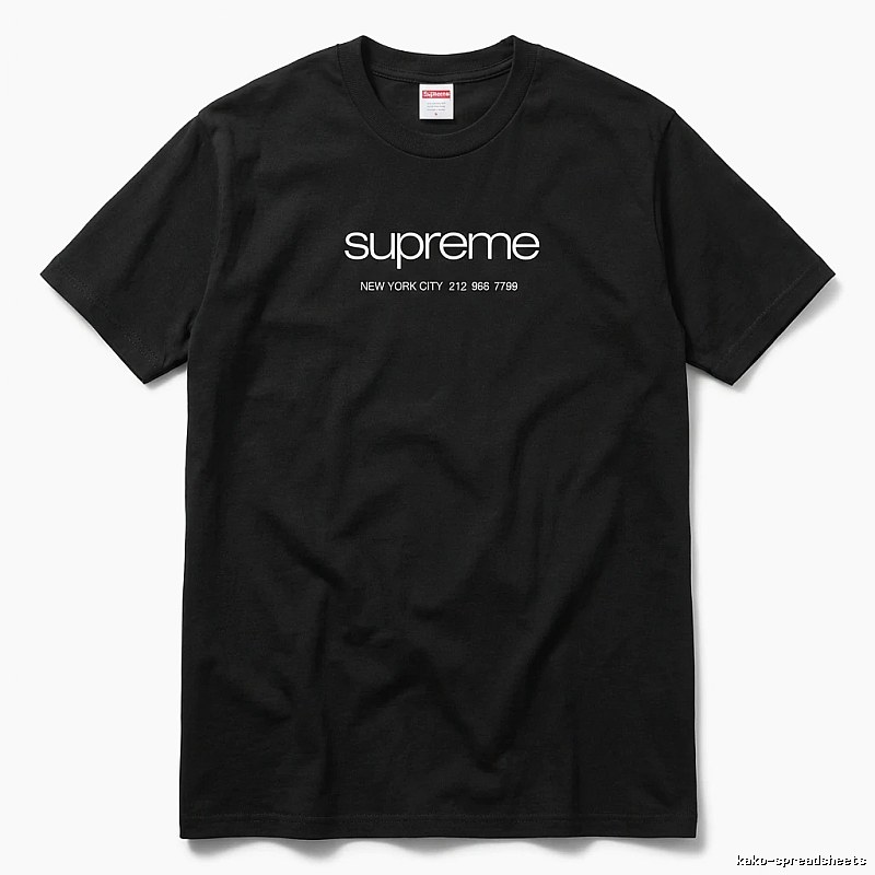 Supreme New York Style Black T-shirt