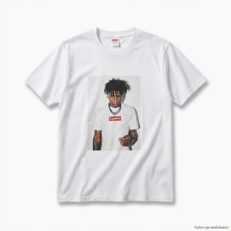 Supreme Portrait Print Style White T-shirt